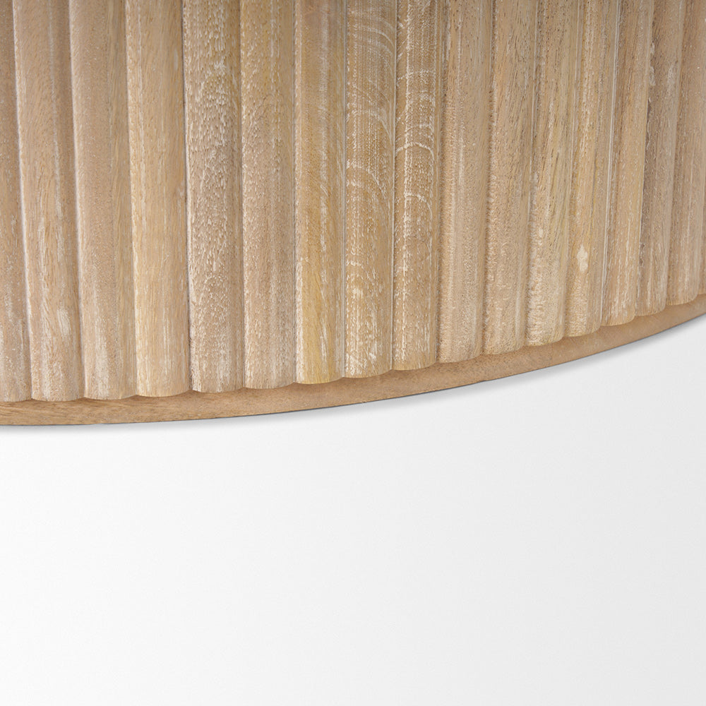 Mercana - Terra 48L x 48W x 15H Light Brown Wood Round Coffee Table - 69878_CLOSEOUT view 7