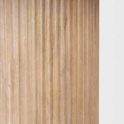 Mercana - Terra 60L x 60W x 30H Light Brown Wood Round Fluted Dining Table - 69874-AB view 7