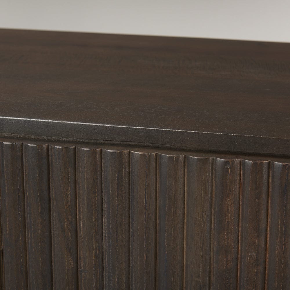 Mercana - Terra 72L x 18W x 32H Dark Brown Wood Fluted Sideboard - 69883 view 6
