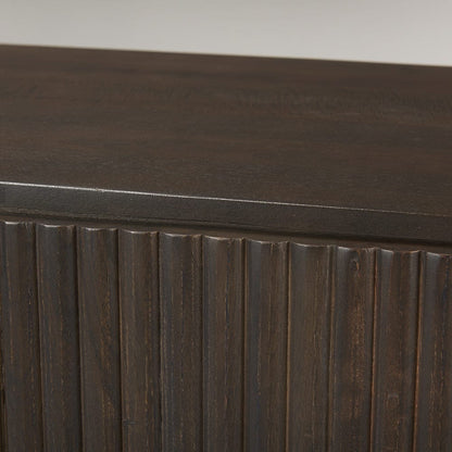 Mercana - Terra 72L x 18W x 32H Dark Brown Wood Fluted Sideboard - 69883 view 6