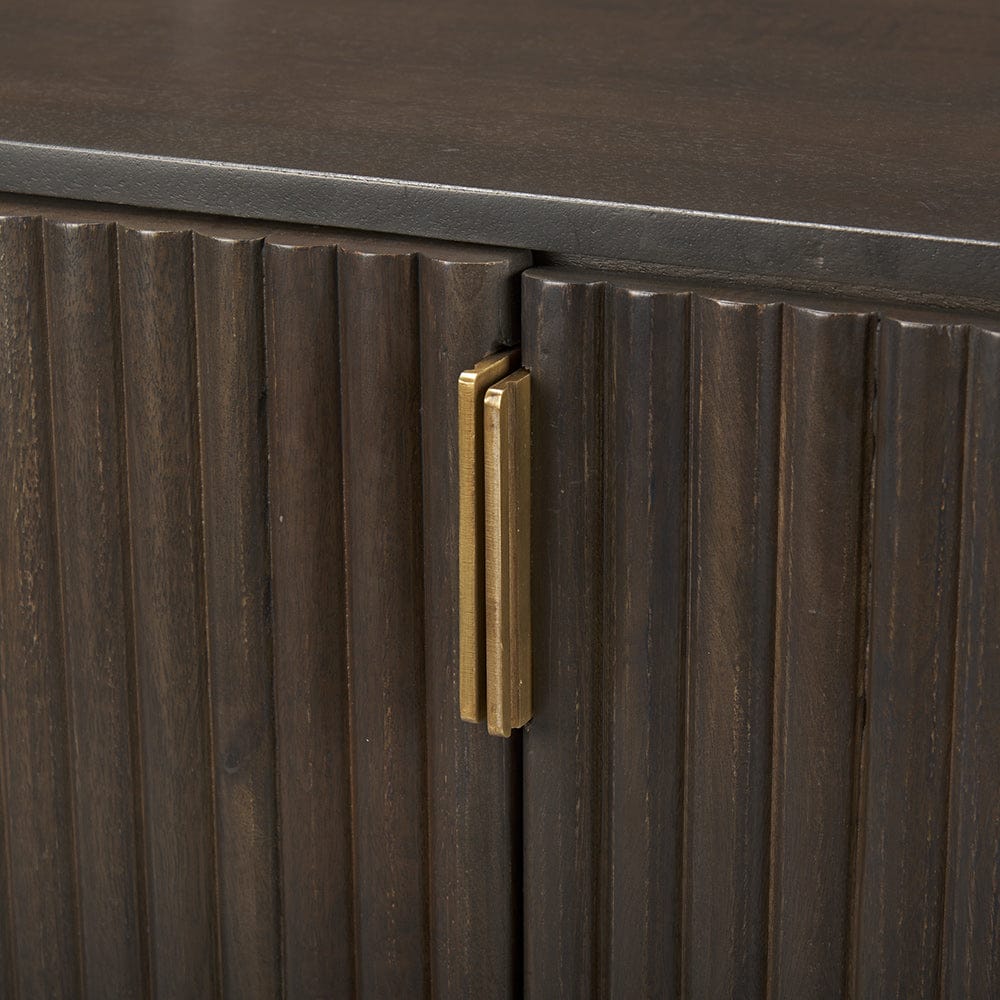 Mercana - Terra 72L x 18W x 32H Dark Brown Wood Fluted Sideboard - 69883 view 7