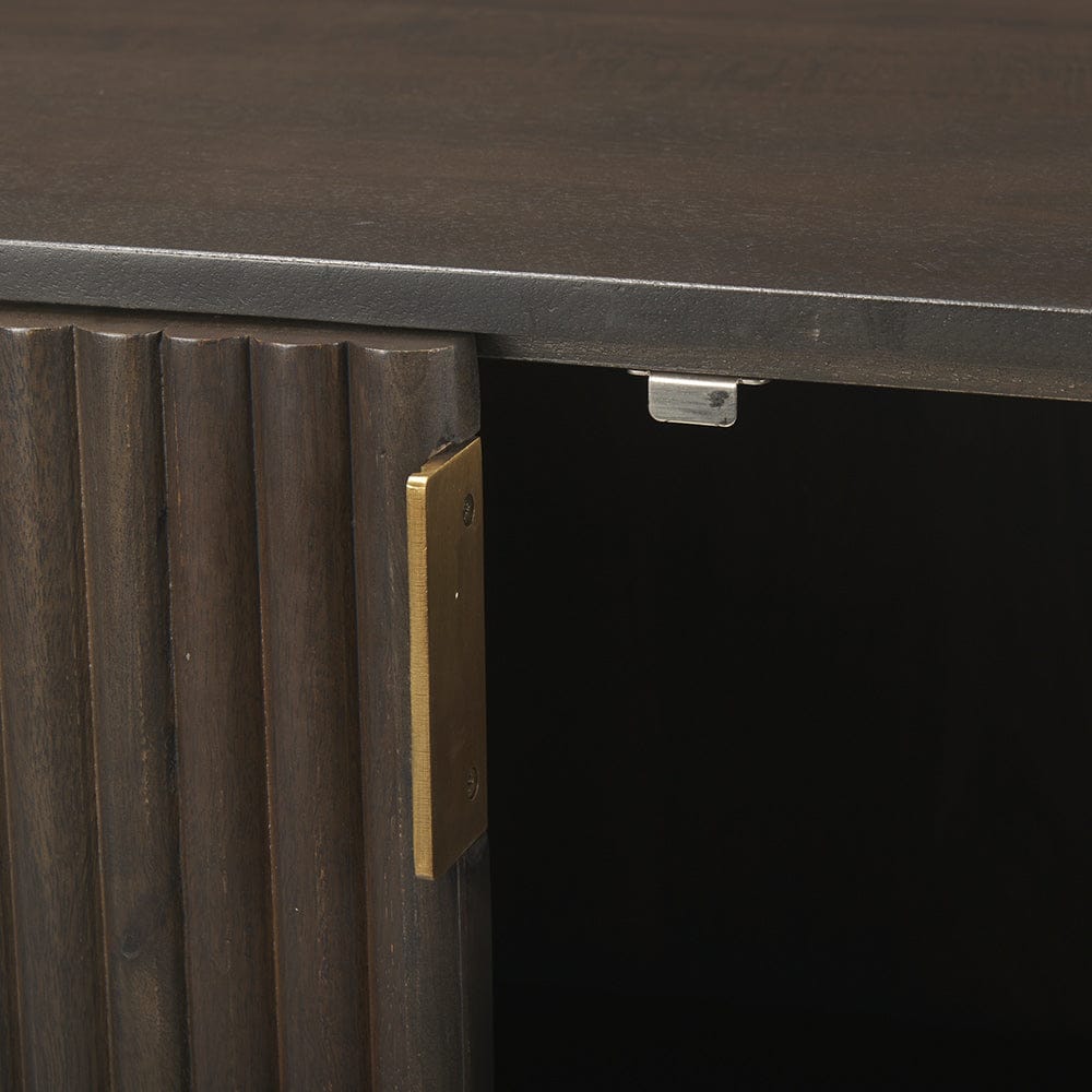 Mercana - Terra 72L x 18W x 32H Dark Brown Wood Fluted Sideboard - 69883 view 8