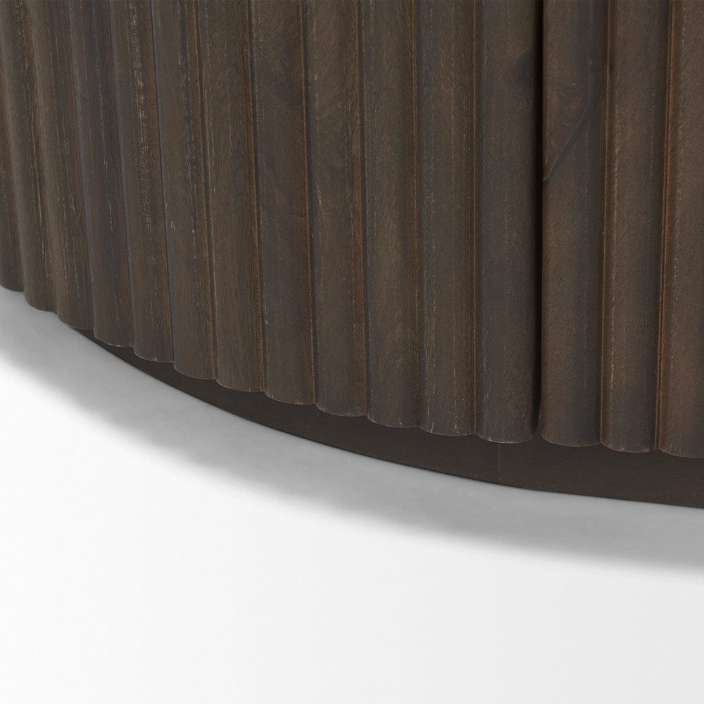 Mercana - Terra 72L x 18W x 32H Dark Brown Wood Fluted Sideboard - 69883 view 10
