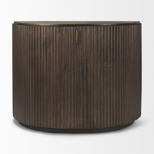 Mercana - Terra Fluted Dark Brown 2-Door Accent Cabinet - 69880 view 2