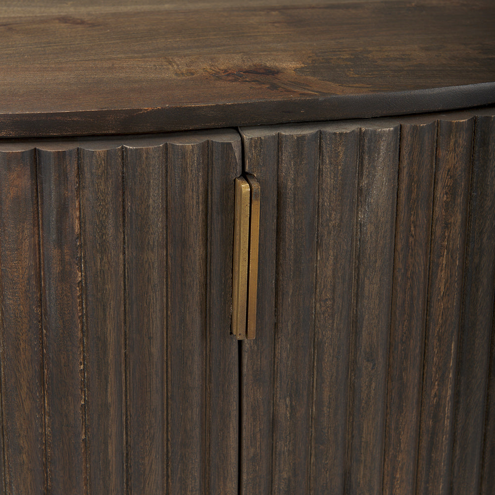 Mercana - Terra Fluted Dark Brown 2-Door Accent Cabinet - 69880 view 8