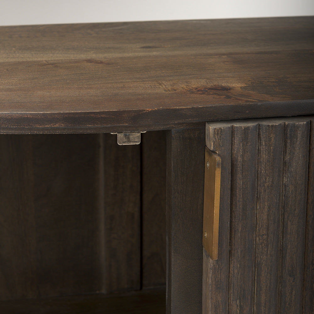 Mercana - Terra Fluted Dark Brown 2-Door Accent Cabinet - 69880 view 9