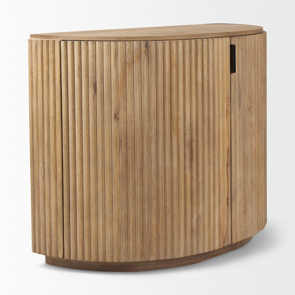 Mercana - Terra Fluted Light Brown Wood 2-Door Accent Cabinet - 69879 view 5