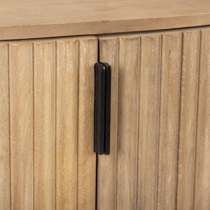 Mercana - Terra Fluted Light Brown Wood 2-Door Accent Cabinet - 69879 view 8