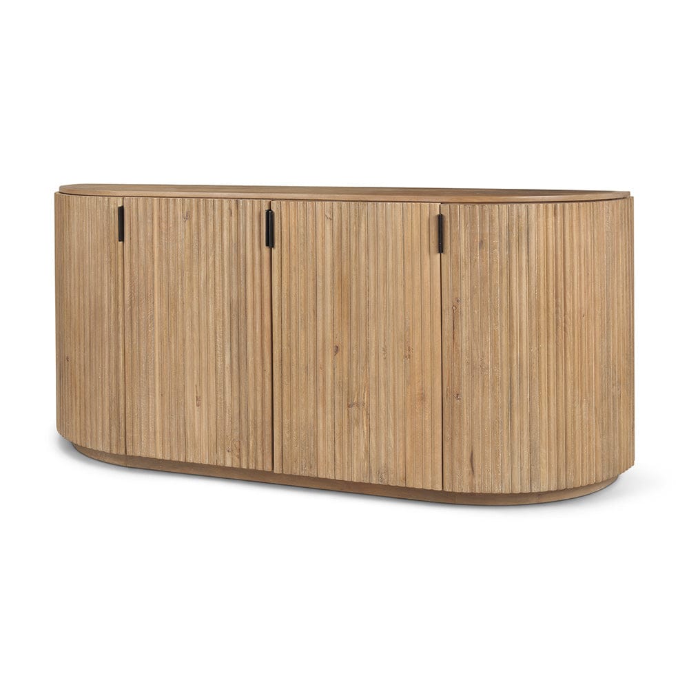 Mercana - Terra Light Brown Wood Fluted Sideboard - 69884 view 1