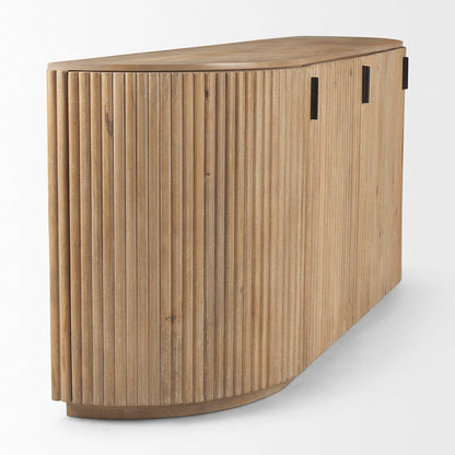 Mercana - Terra Light Brown Wood Fluted Sideboard - 69884 view 5