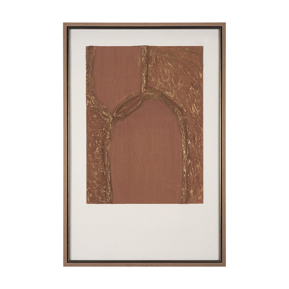 Mercana - Terracotta Arches I by Studio M a handmade Original Framed 3D Textured Artwork under Glass - 15201 view 1