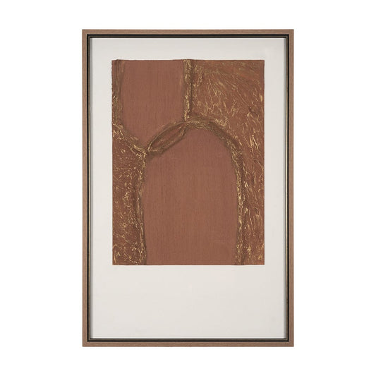 Mercana - Terracotta Arches I by Studio M a handmade Original Framed 3D Textured Artwork under Glass - 15201 view 1