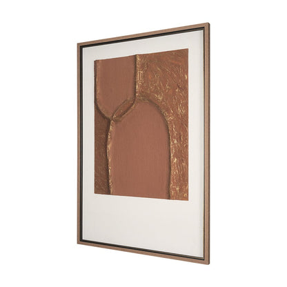 Mercana - Terracotta Arches I by Studio M a handmade Original Framed 3D Textured Artwork under Glass - 15201 view 3