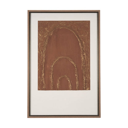 Mercana - Terracotta Arches II by Studio M a handmade Original Framed 3D Textured Artwork under Glass - 15202 view 1