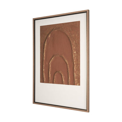 Mercana - Terracotta Arches II by Studio M a handmade Original Framed 3D Textured Artwork under Glass - 15202 view 3