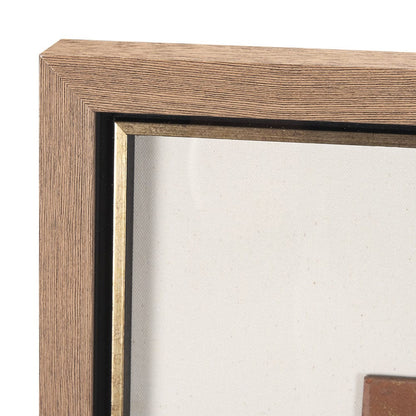 Mercana - Terracotta Arches II by Studio M a handmade Original Framed 3D Textured Artwork under Glass - 15202 view 5