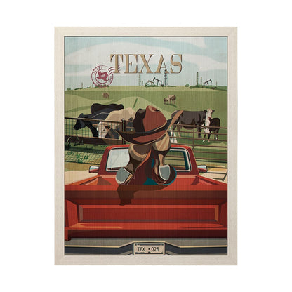 Mercana - Texas Go USA L by Mercana Studio a Hand Embellished Decograph Framed Art Print - 13731 view 1