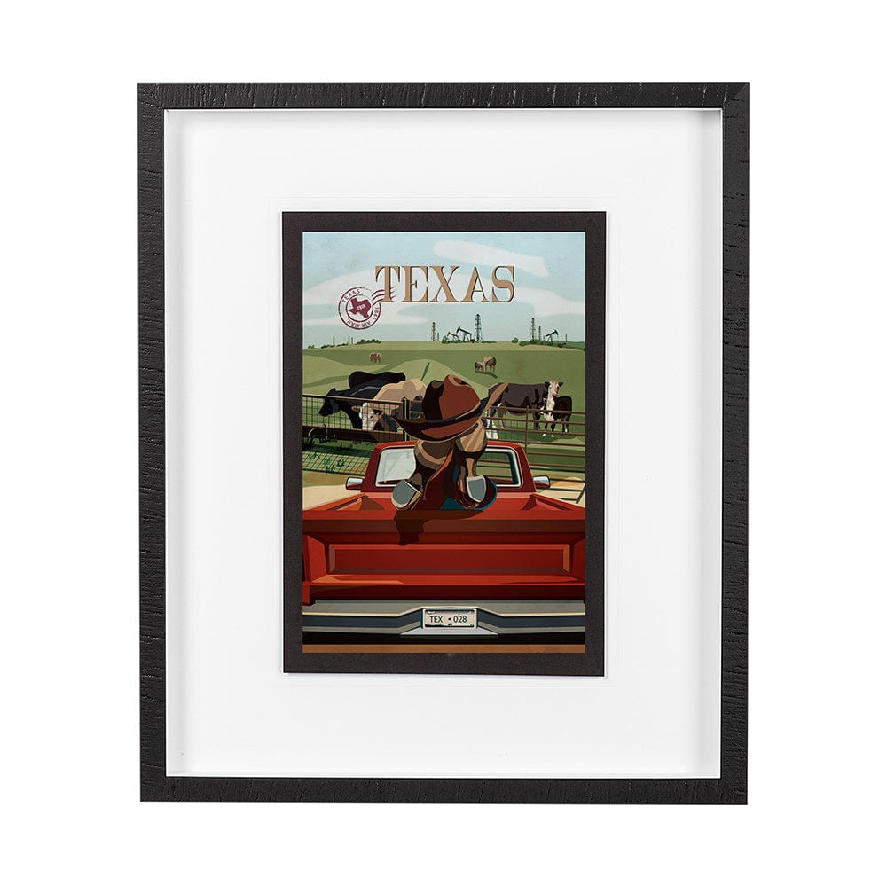 Mercana - Texas Go USA M by Mercana Studio a Framed Art Print Matted under Glass - 13733 view 1