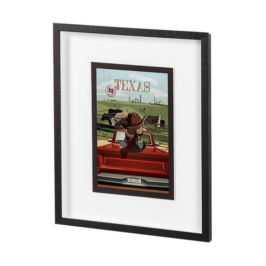 Mercana - Texas Go USA M by Mercana Studio a Framed Art Print Matted under Glass - 13733 view 2