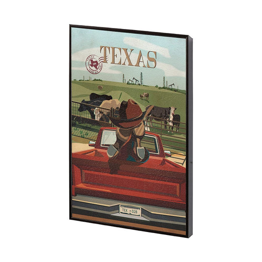 Mercana - Texas Go USA SM by Mercana Studio a Hand Embellished Decograph Framed Art Print - 13735 view 2