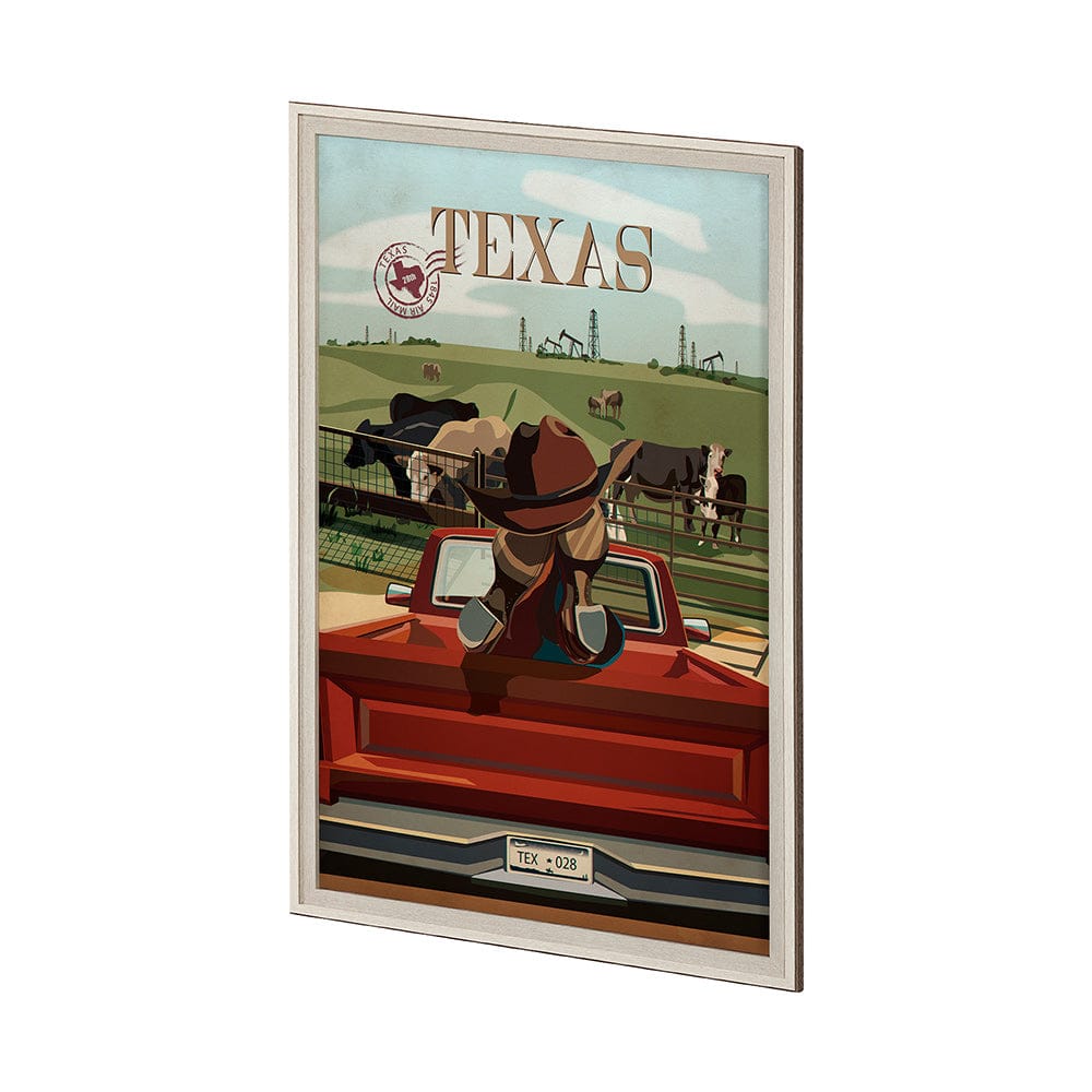 Mercana - Texas Go USA XL by Mercana Studio a Hand Embellished Decograph Framed Art Print under Glass - 13729 view 2