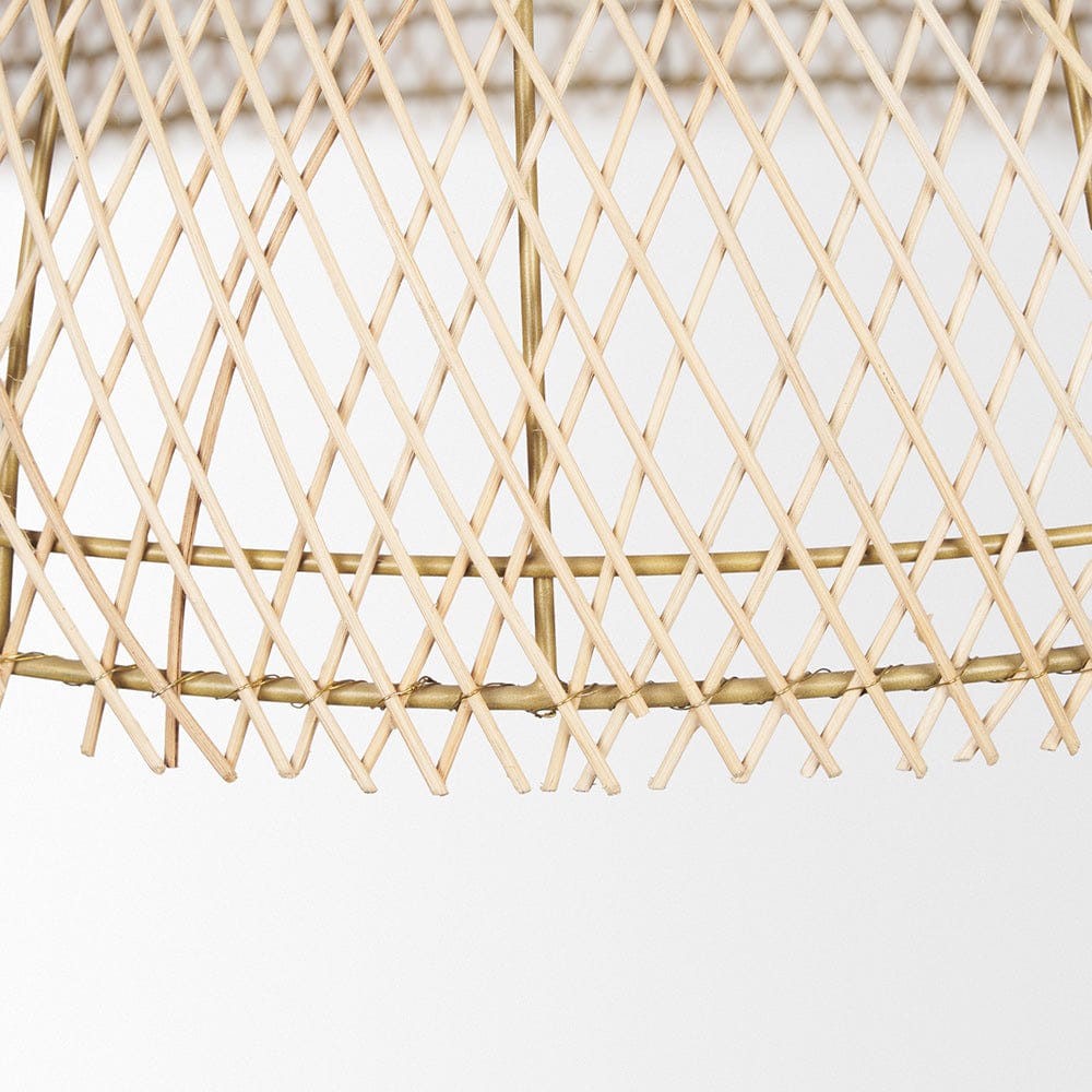 Mercana - Thad 1-Light Natural Woven Rattan Dome Pendant - 70914 view 8