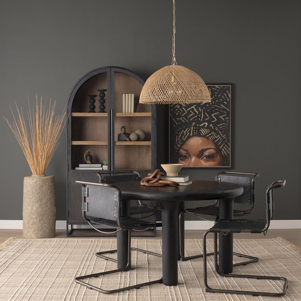 Mercana - Thad 1-Light Natural Woven Rattan Dome Pendant - 70914 view 9