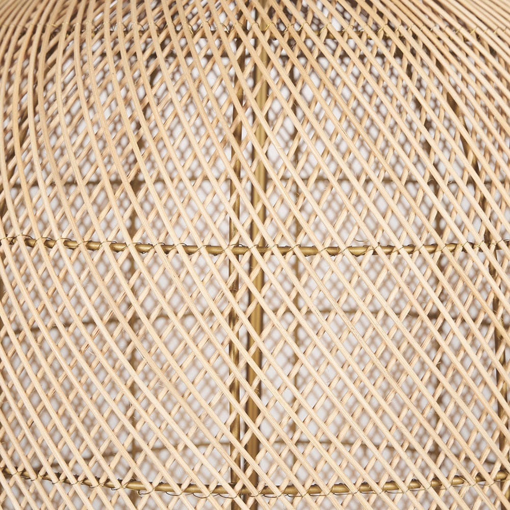 Mercana - Thad 4-Light Natural Woven Rattan Foyer Chandelier - 70915 view 6