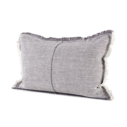 Mercana - Thais 13L x 21W Gray Fabric Fringed Decorative Pillow Cover - 69416 view 1