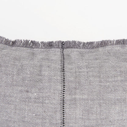 Mercana - Thais 13L x 21W Gray Fabric Fringed Decorative Pillow Cover - 69416 view 7