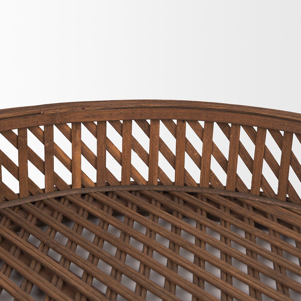 Mercana - Thala Medium Brown Round Wicker Tray (Set of 2) - 70541 view 4