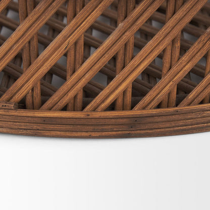 Mercana - Thala Medium Brown Round Wicker Tray (Set of 2) - 70541 view 7