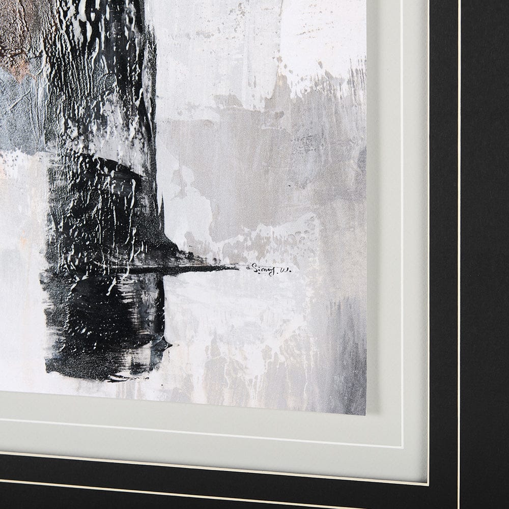 Mercana - The Fog II by Mercana Studio a Hand Embellished Textured Framed Art Print Matted under Glass - 14750 view 6