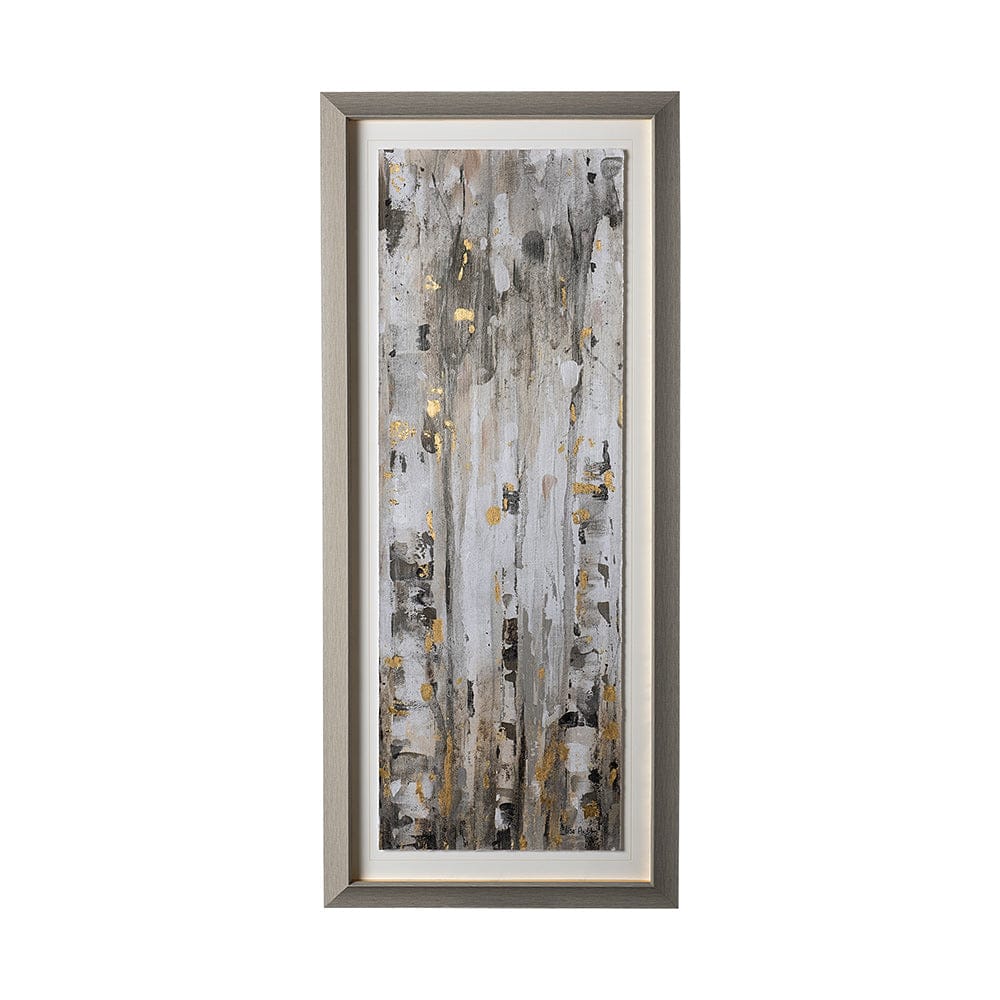 Mercana - The Forest IV Neutral by Mercana Studio Hand Embellished Textured Framed Art Print Matted under Glas - 12660 view 1