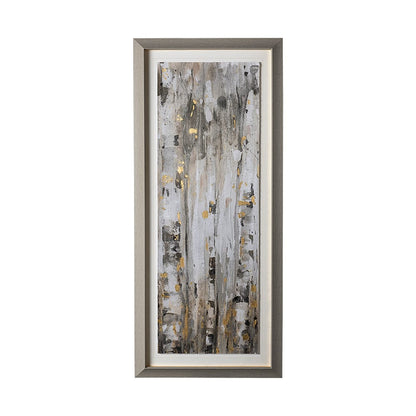 Mercana - The Forest IV Neutral by Mercana Studio Hand Embellished Textured Framed Art Print Matted under Glas - 12660 view 1