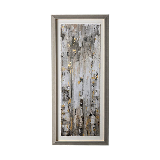 Mercana - The Forest IV Neutral by Mercana Studio Hand Embellished Textured Framed Art Print Matted under Glas - 12660 view 1