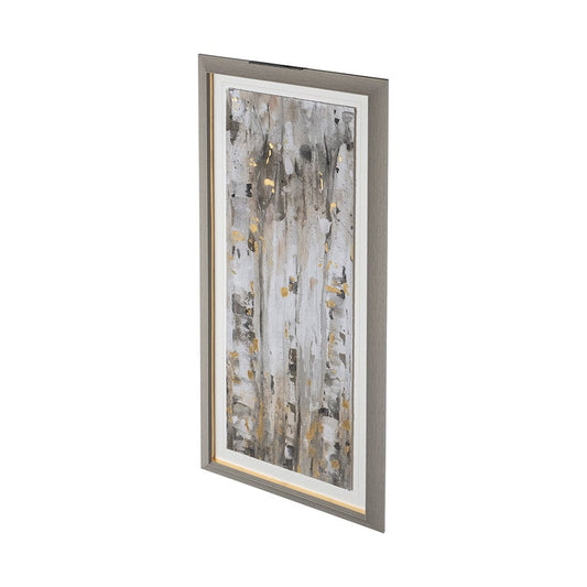 Mercana - The Forest IV Neutral by Mercana Studio Hand Embellished Textured Framed Art Print Matted under Glas - 12660 view 2