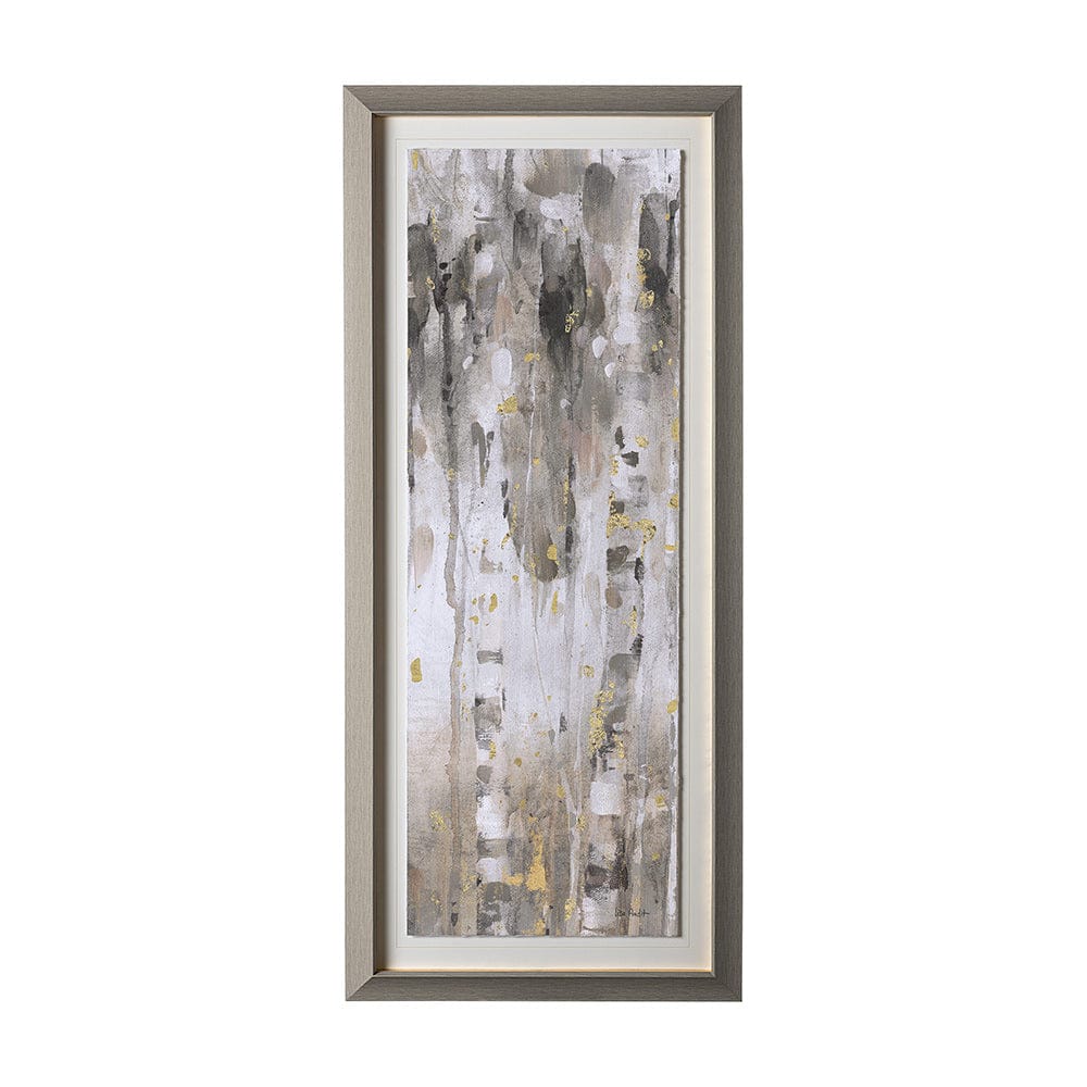 Mercana - The Forest V Neutral by Mercana Studio Hand Embellished Textured Framed Art Print Matted under Glass - 12661 view 1