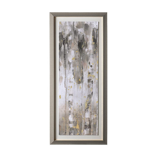 Mercana - The Forest V Neutral by Mercana Studio Hand Embellished Textured Framed Art Print Matted under Glass - 12661 view 1