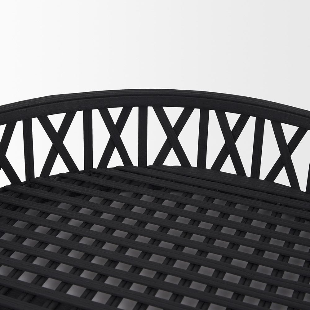 Mercana - Thea Matte Black Wicker Trays (Set of 2) - 70540 view 4