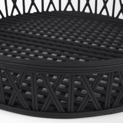 Mercana - Thea Matte Black Wicker Trays (Set of 2) - 70540 view 6
