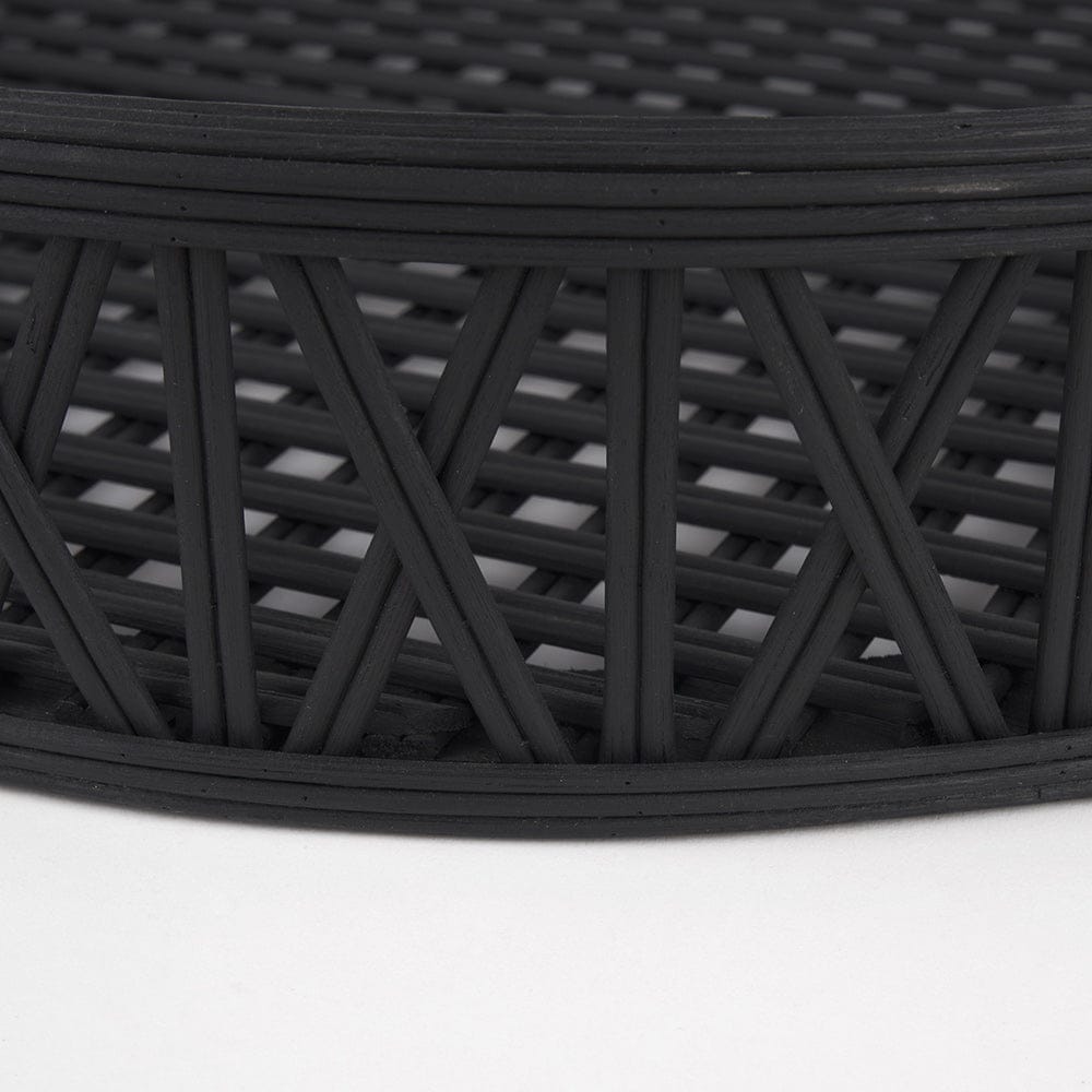 Mercana - Thea Matte Black Wicker Trays (Set of 2) - 70540 view 7