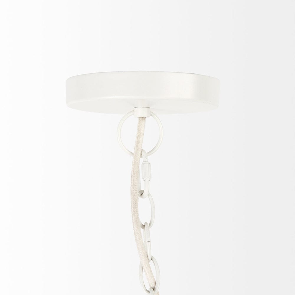Mercana - Theta 30.0 L x 30.0 W x 15.0 H White-Washed Beaded Chandelier - 69241 view 3