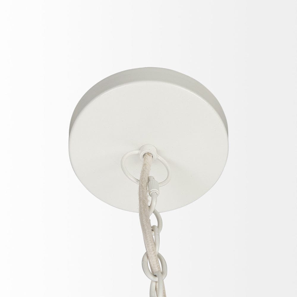 Mercana - Theta 30.0 L x 30.0 W x 15.0 H White-Washed Beaded Chandelier - 69241 view 4