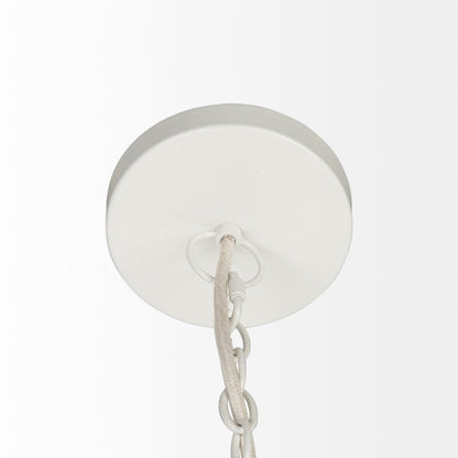 Mercana - Theta 30.0 L x 30.0 W x 15.0 H White-Washed Beaded Chandelier - 69241 view 4