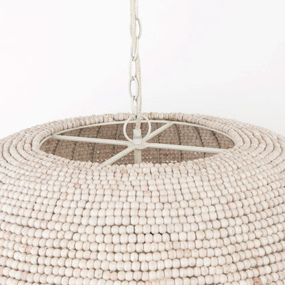 Mercana - Theta 30.0 L x 30.0 W x 15.0 H White-Washed Beaded Chandelier - 69241 view 5