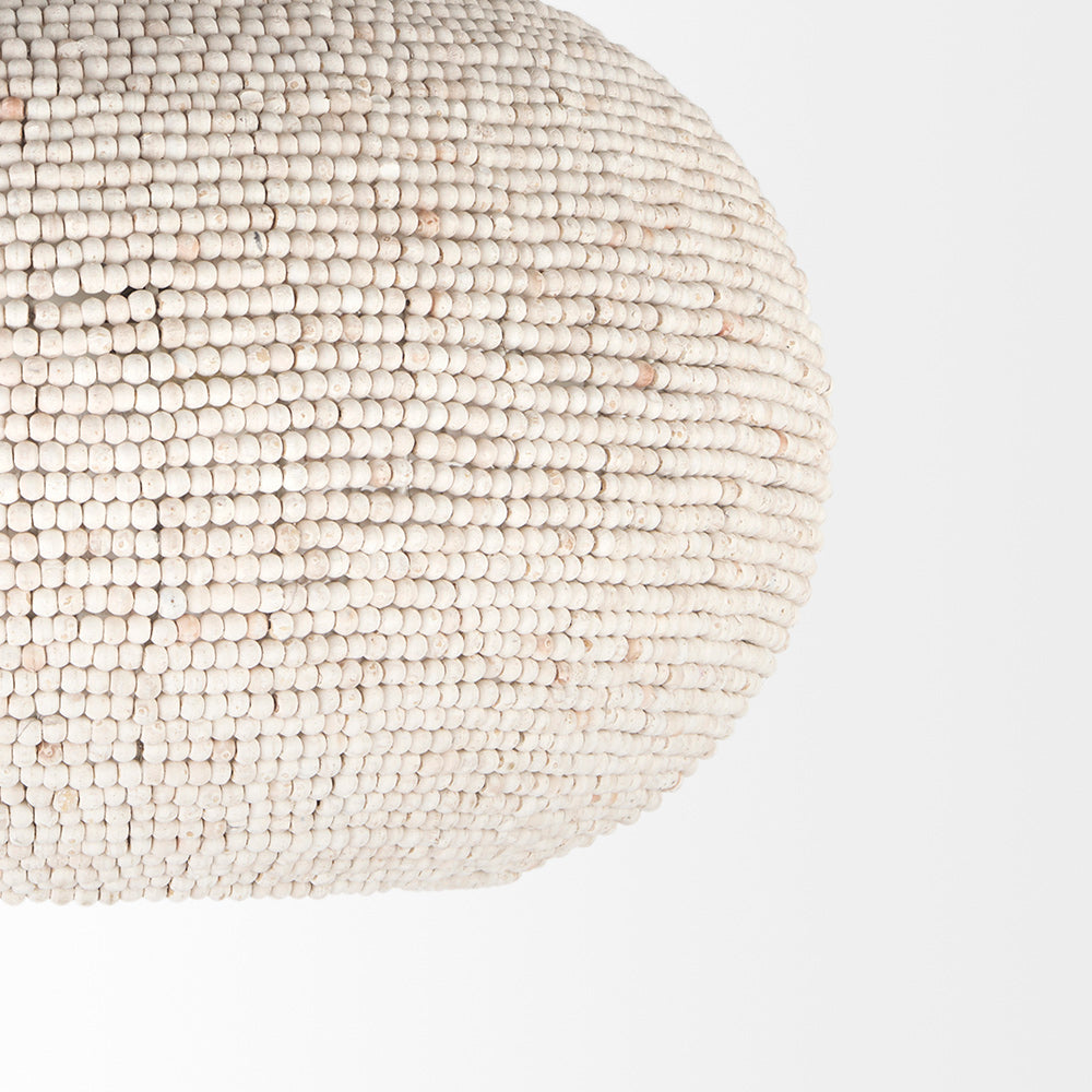 Mercana - Theta 30.0 L x 30.0 W x 15.0 H White-Washed Beaded Chandelier - 69241 view 6