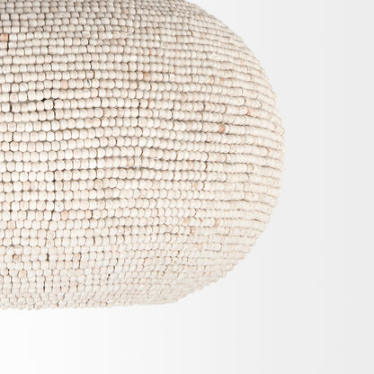 Mercana - Theta 30.0 L x 30.0 W x 15.0 H White-Washed Beaded Chandelier - 69241 view 6