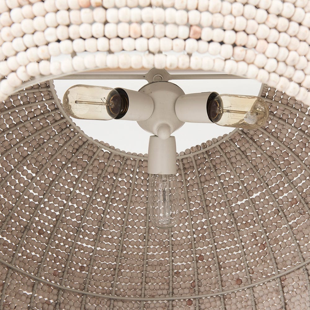 Mercana - Theta 30.0 L x 30.0 W x 15.0 H White-Washed Beaded Chandelier - 69241 view 8