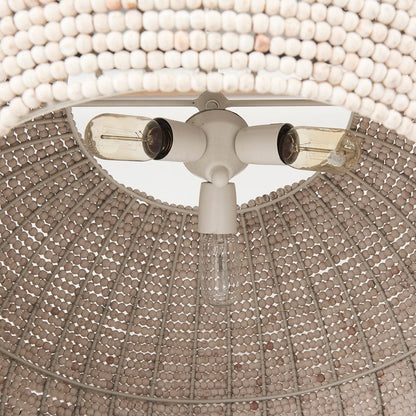 Mercana - Theta 30.0 L x 30.0 W x 15.0 H White-Washed Beaded Chandelier - 69241 view 8